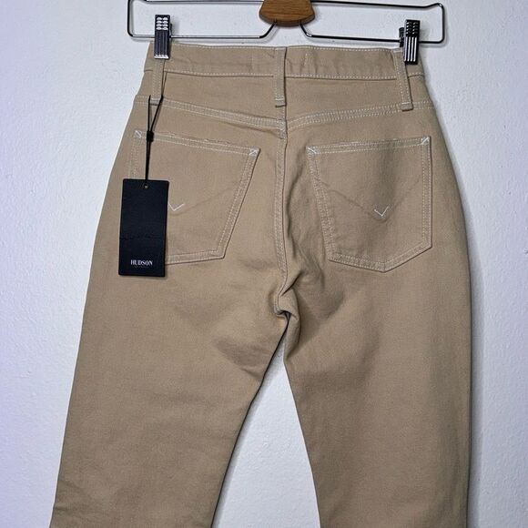 HUDSON Abbey Ripped High Waist Bootcut Jeans Color Beige Womens Size 23 - Picture 6 of 14